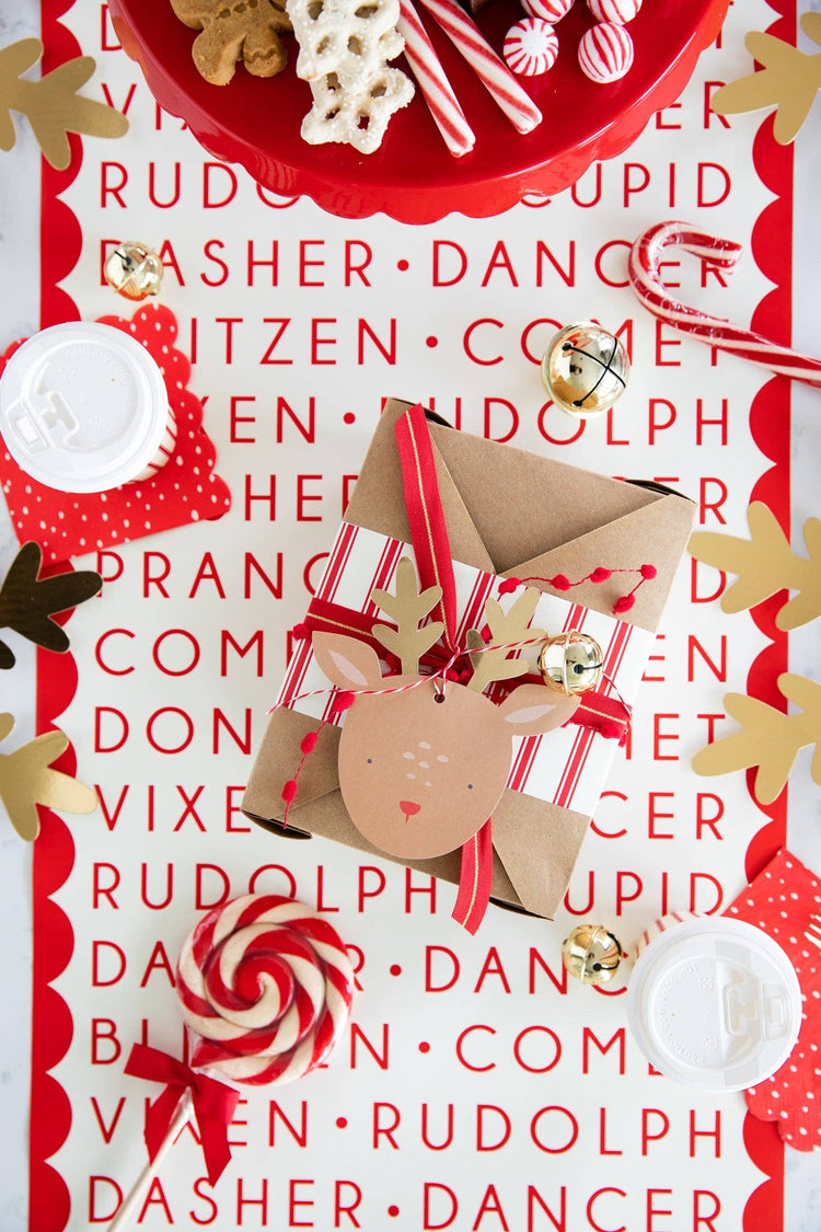My Mind’s Eye - BEC821 - Dear Rudolph Reindeer Names Paper Table Runner