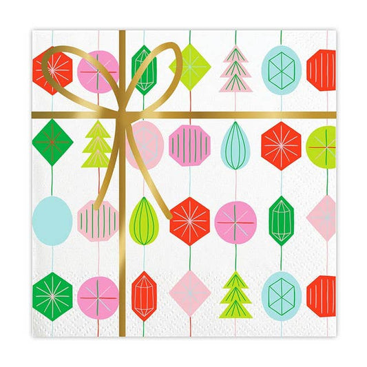 Slant Collections by Creative Brands - Foil Beverage Napkins - Ornaments