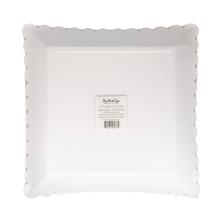 My Mind’s Eye - GVT1241 - Give Thanks Dark Floral 10" Paper Plate