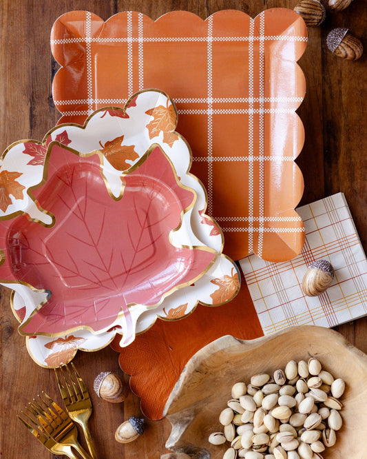 My Mind’s Eye - GBL1241 - Leaf Shaped Paper Plate Set