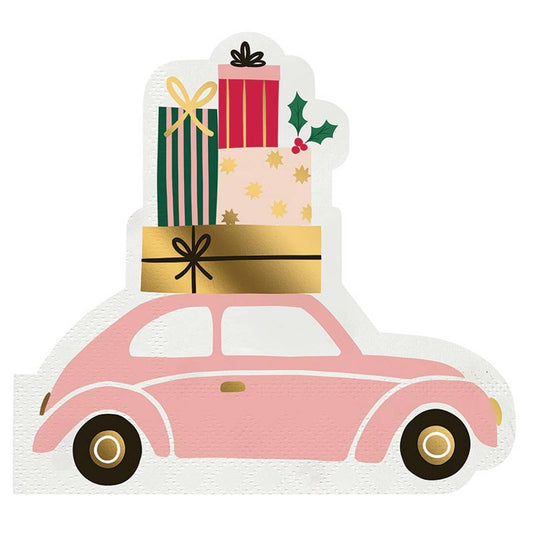 Slant Collections by Creative Brands - Die Cut Napkin - Holiday Car Shaped Napkin: Paper