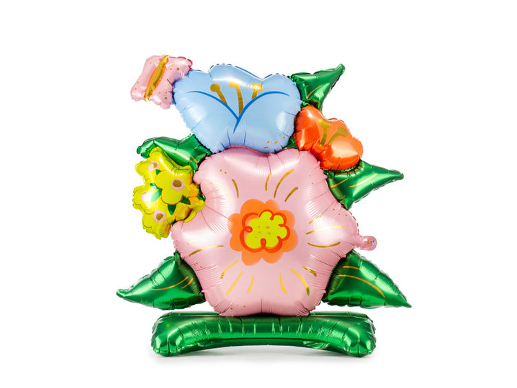 PartyDeco - Standing Foil Balloon - Flowers, 100x116 cm