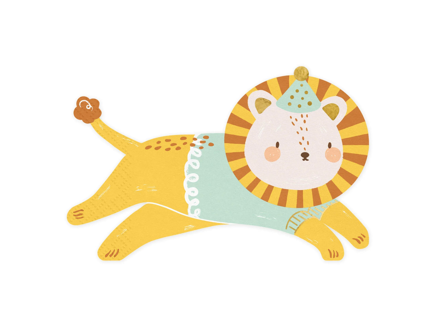 PartyDeco - Paper Napkins - Leo Lion, Pack of 20