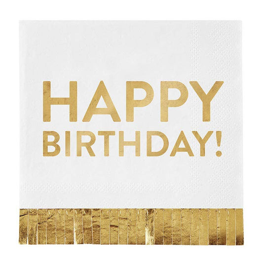 Slant Collections by Creative Brands - Beverage Napkin - Happy Birthday