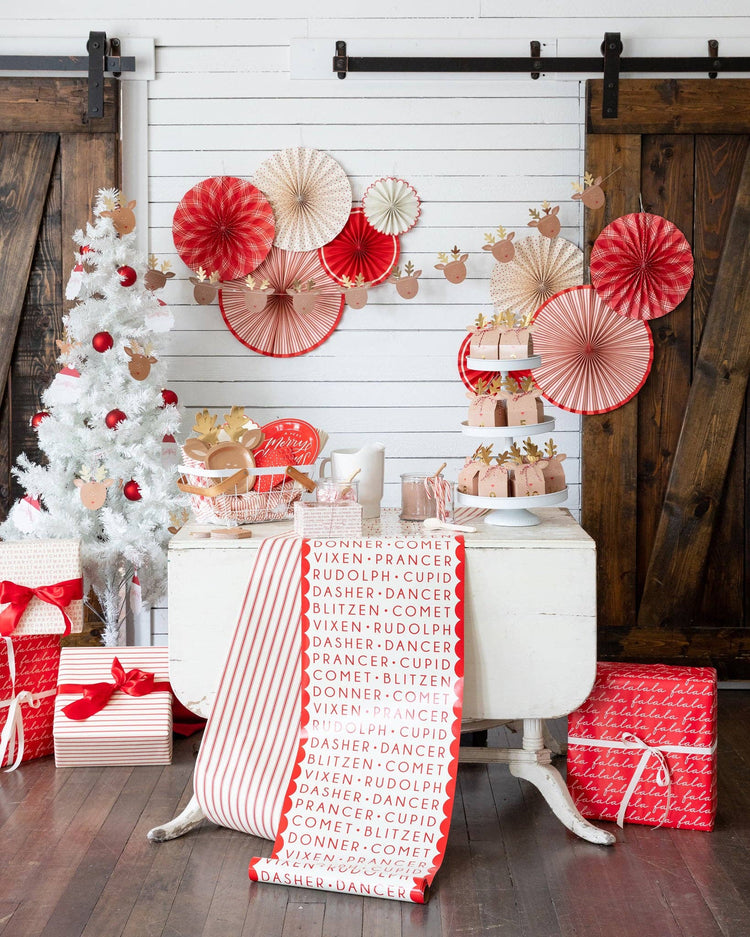 My Mind’s Eye - BEC821 - Dear Rudolph Reindeer Names Paper Table Runner