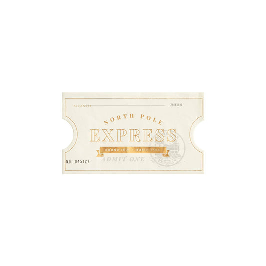 My Mind’s Eye - NOR939 - North Pole Express Ticket Shaped Guest Napkin