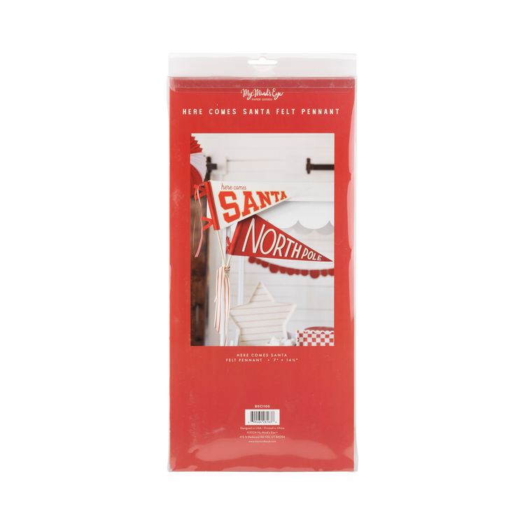 My Mind’s Eye - BEC1105 - Santa Felt Pennant Flag