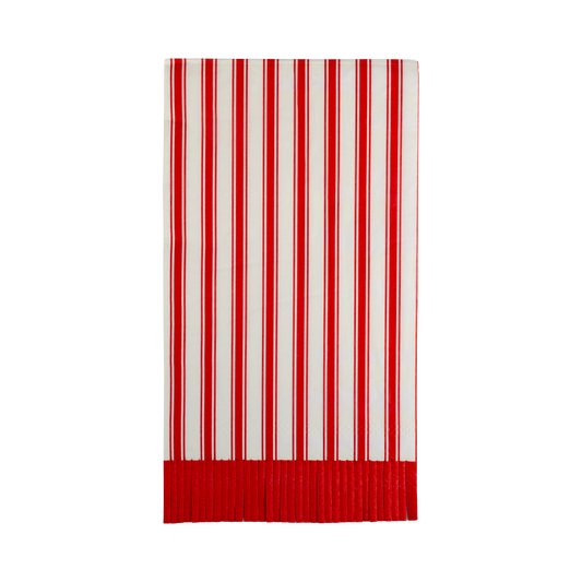 My Mind’s Eye - PLNP617 - Striped Fringe Guest Towel Dinner Napkin