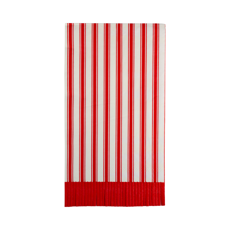 My Mind’s Eye - PLNP617 - Striped Fringe Guest Towel Dinner Napkin