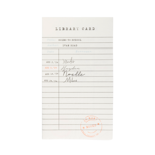 My Mind’s Eye - BTS1038 - Occasions By Shakira - Library Card Dinner Napkin