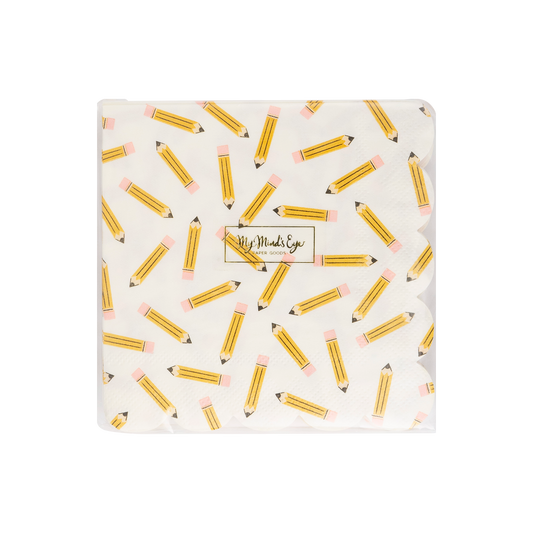 My Mind’s Eye - BTS1035 - Pencil Pattern Scallop Cocktail Napkin