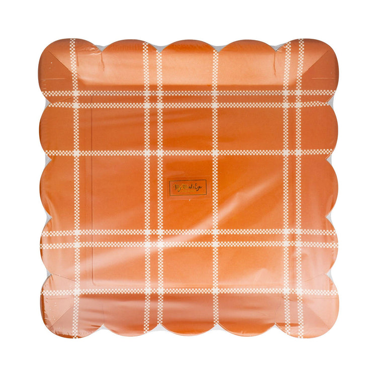 My Mind’s Eye - GBL1243 - Rust Windowpane 10" Paper Plate
