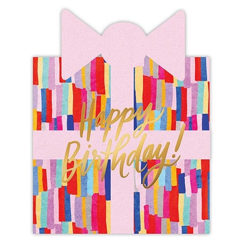 Birthday Gift Shaped Paper Napkins, Set of 20 Gold Foil Die-Cut Birthday Gift Party Napkins, Perfect for a Birthday Party!