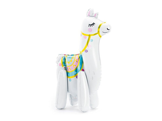 Large Llama Balloon, 24" Tall Standing Giraffe Mylar Balloon Can Be Inflated With or Without Helium