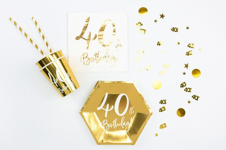 Gold Birthday Party Number Confetti, Add the Perfect Touch of Gold Sparkle To Your Next Birthday Party, Pick from 30, 40, 50, or 60!
