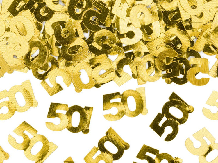Gold Birthday Party Number Confetti, Add the Perfect Touch of Gold Sparkle To Your Next Birthday Party, Pick from 30, 40, 50, or 60!