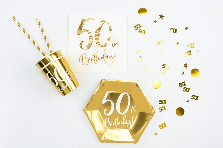 Gold Birthday Party Number Confetti, Add the Perfect Touch of Gold Sparkle To Your Next Birthday Party, Pick from 30, 40, 50, or 60!
