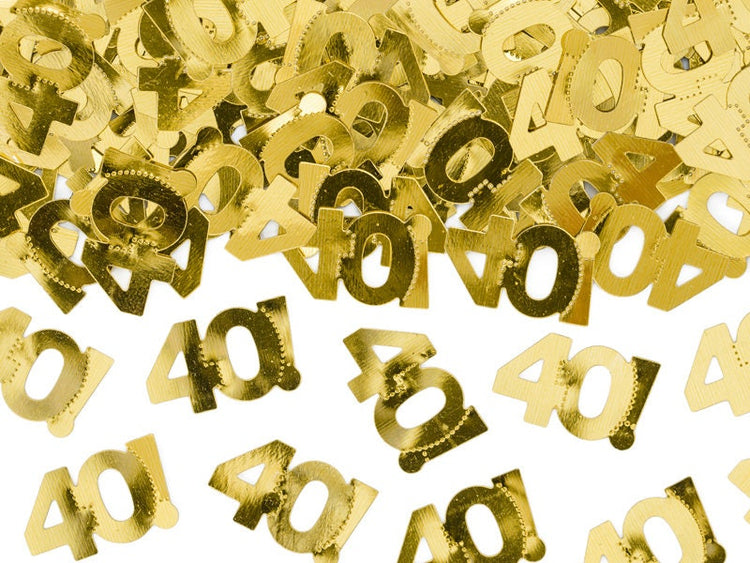 Gold Birthday Party Number Confetti, Add the Perfect Touch of Gold Sparkle To Your Next Birthday Party, Pick from 30, 40, 50, or 60!