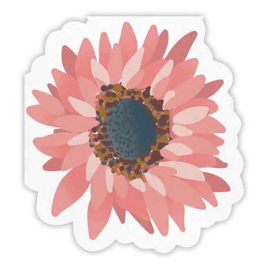 Flower Napkins, Set of 20 White Napkins with Pink & Blue Die-Cut Flower