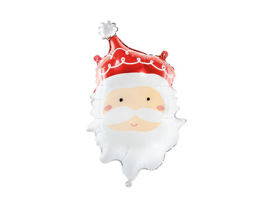 Giant Santa Balloon, Jumbo Glossy Santa Foil Balloon, Adorable Christmas decor, 14.5 x 23.5''