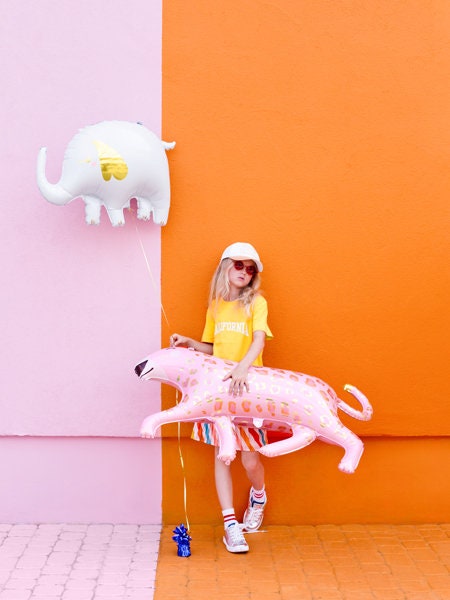 Elephant Balloon, 26" Mylar Elephant Balloon, Can Be Inflated With or Without Helium