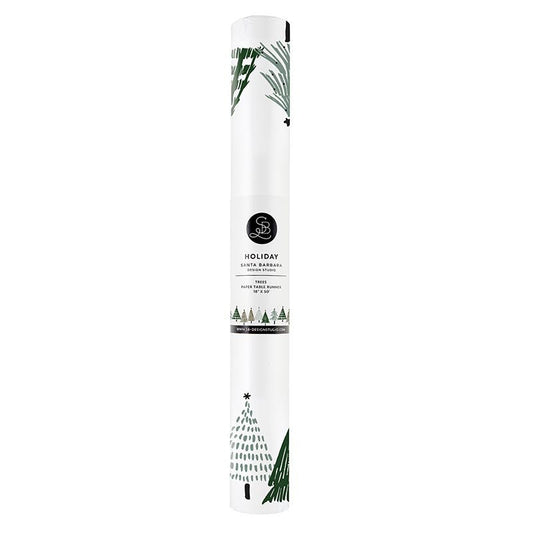 Christmas Trees Table Runner," Transform your Holiday Tablescape with this Green Christmas Tree Paper Runner, 50' L x 18" W