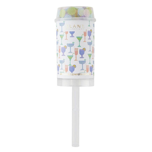 New Year's Eve Confetti Popper, Cocktail Design Pastel Confetti Popper, Set of 1