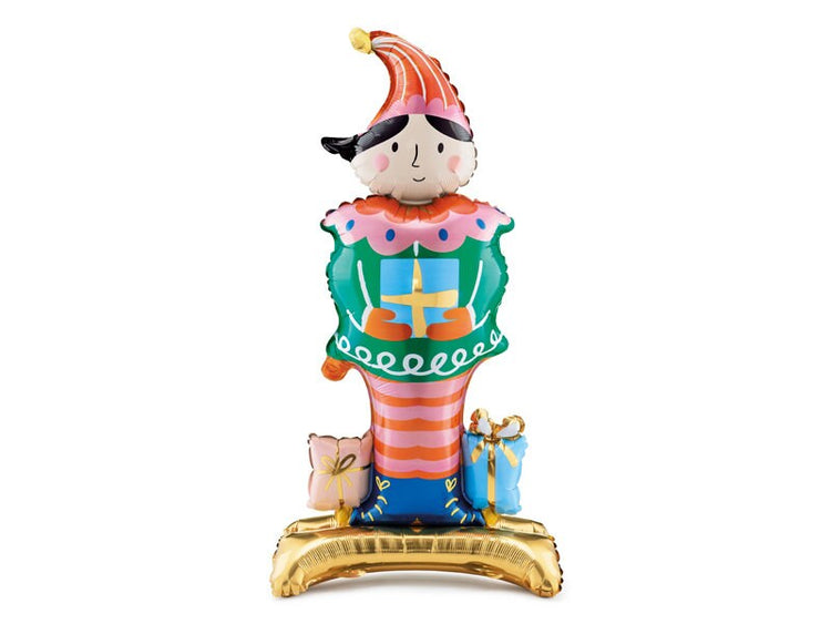 Giant Elf Balloon, Jumbo Standing Elf Foil Balloon, Adorable Children's Christmas Decor, Inflate with Included Straw