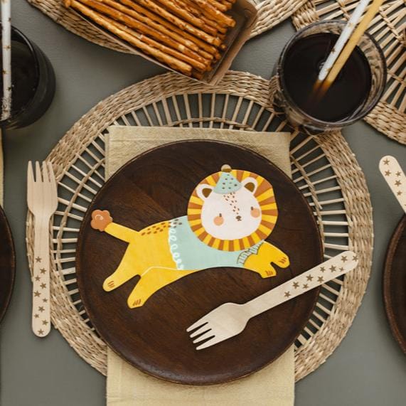 PartyDeco - Paper Napkins - Leo Lion, Pack of 20