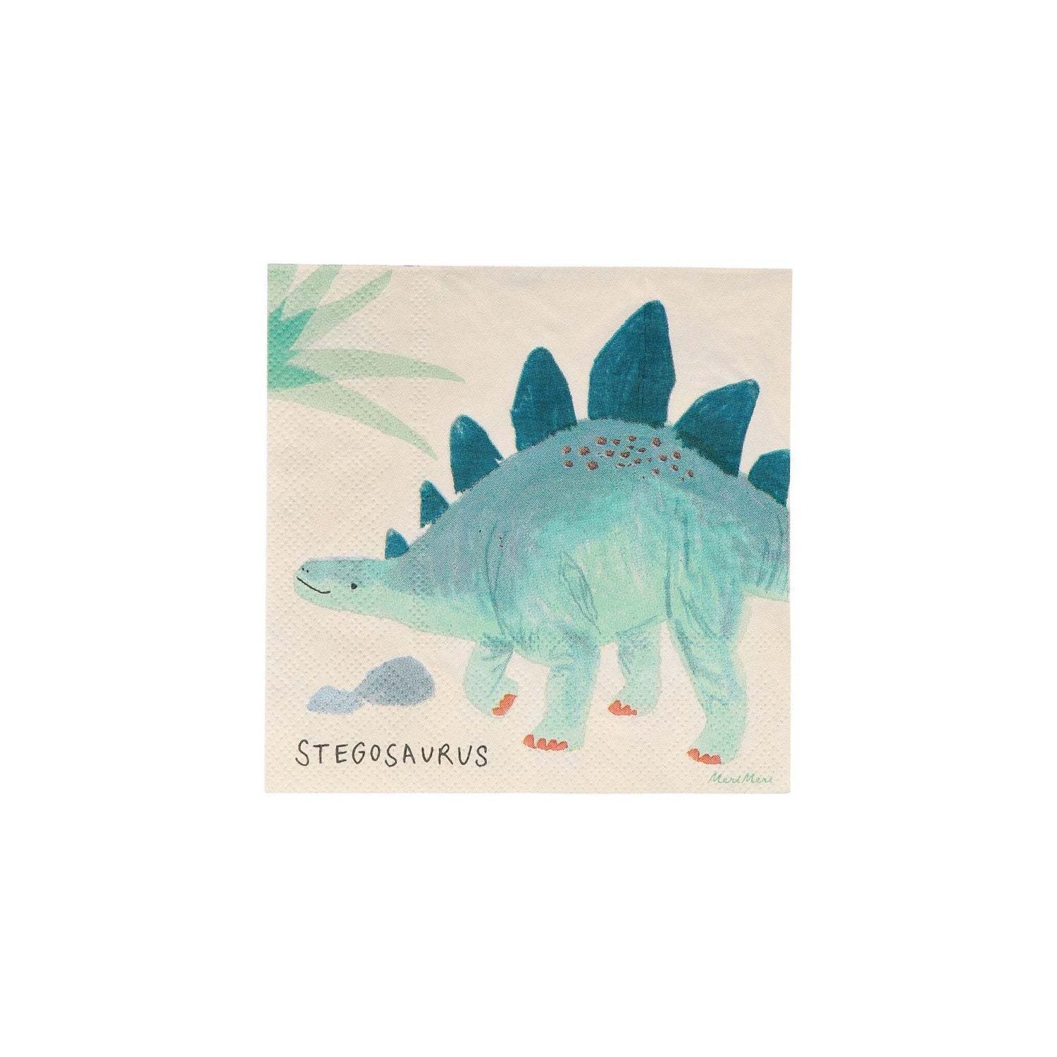 Dinosaur Party Napkins, Set of 16 Dinosaur Kingdom Small Paper Napkins by Meri Meri, 5" x 5" - Cohasset Party Supply