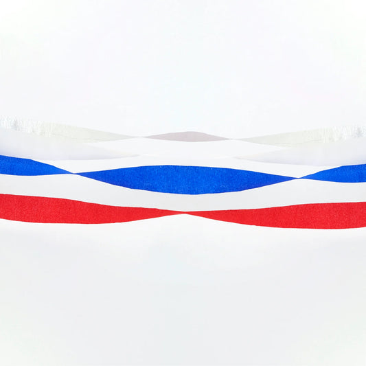 4th of July Streamers by Meri Meri, Includes 5 Colors of Crepe Paper Streamers - Cohasset Party Supply