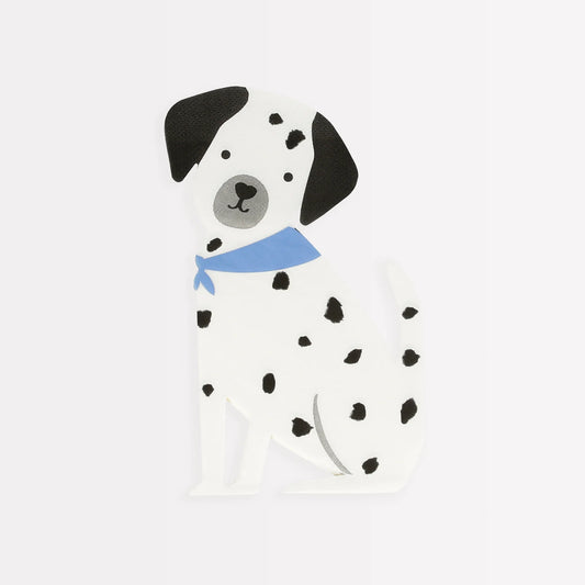 Puppy Napkins, Set of 16 Meri Meri Dalmatian Party Napkins, Adorable for a Puppy-themed Birthday Party! - Cohasset Party Supply