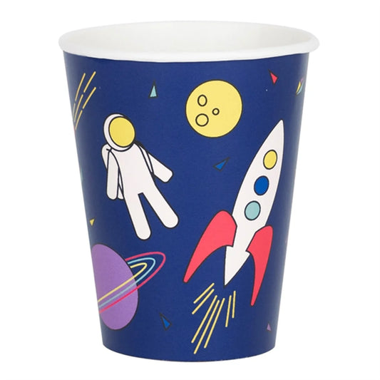 Outer Space Party Cups, Set of 8 Space Themed Paper Cups from My Little Day