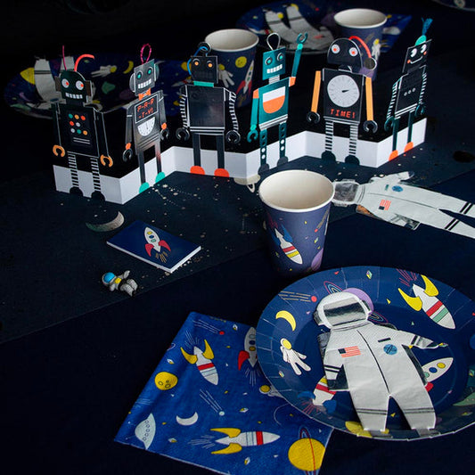 Outer Space Party Plates, Set of 8 Space Themed Paper Plates, From My Little Day