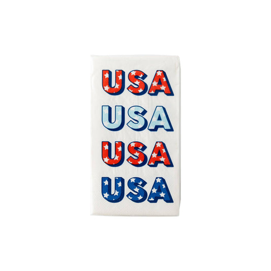 My Mind’s Eye - PLTS364D-MME - Worn USA Paper Guest Towel Napkin - Cohasset Party Supply