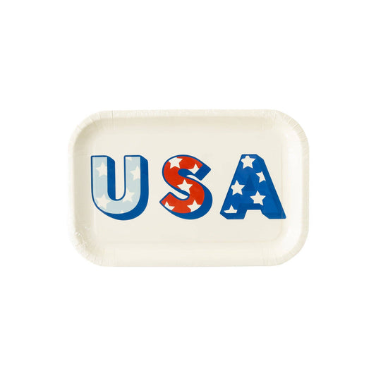 My Mind’s Eye - PLTS365G-MME - USA Shaped Paper Plate - Cohasset Party Supply