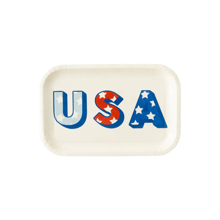 My Mind’s Eye - PLTS365G-MME - USA Shaped Paper Plate - Cohasset Party Supply
