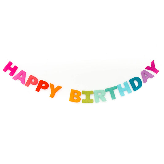 Happy Birthday Felt Garland - Cohasset Party Supply