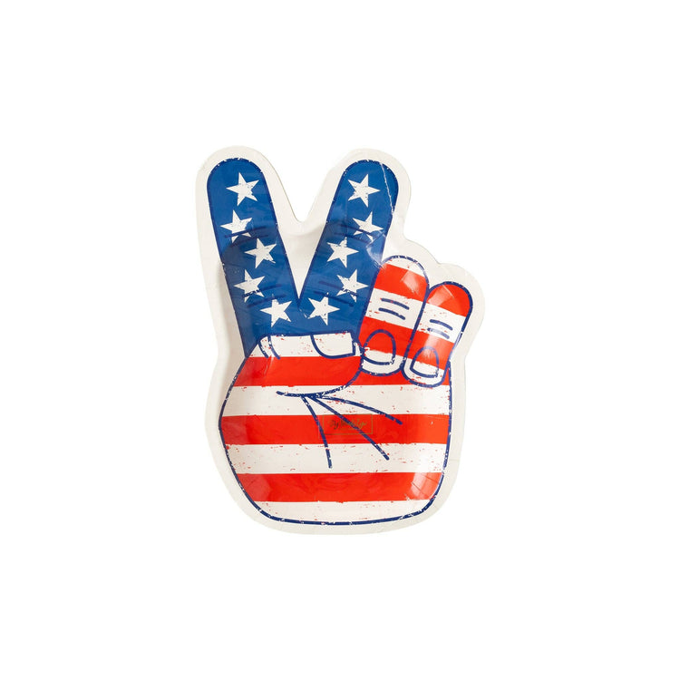 My Mind’s Eye - ROC943 - Peace Flag Hand Plate - Cohasset Party Supply
