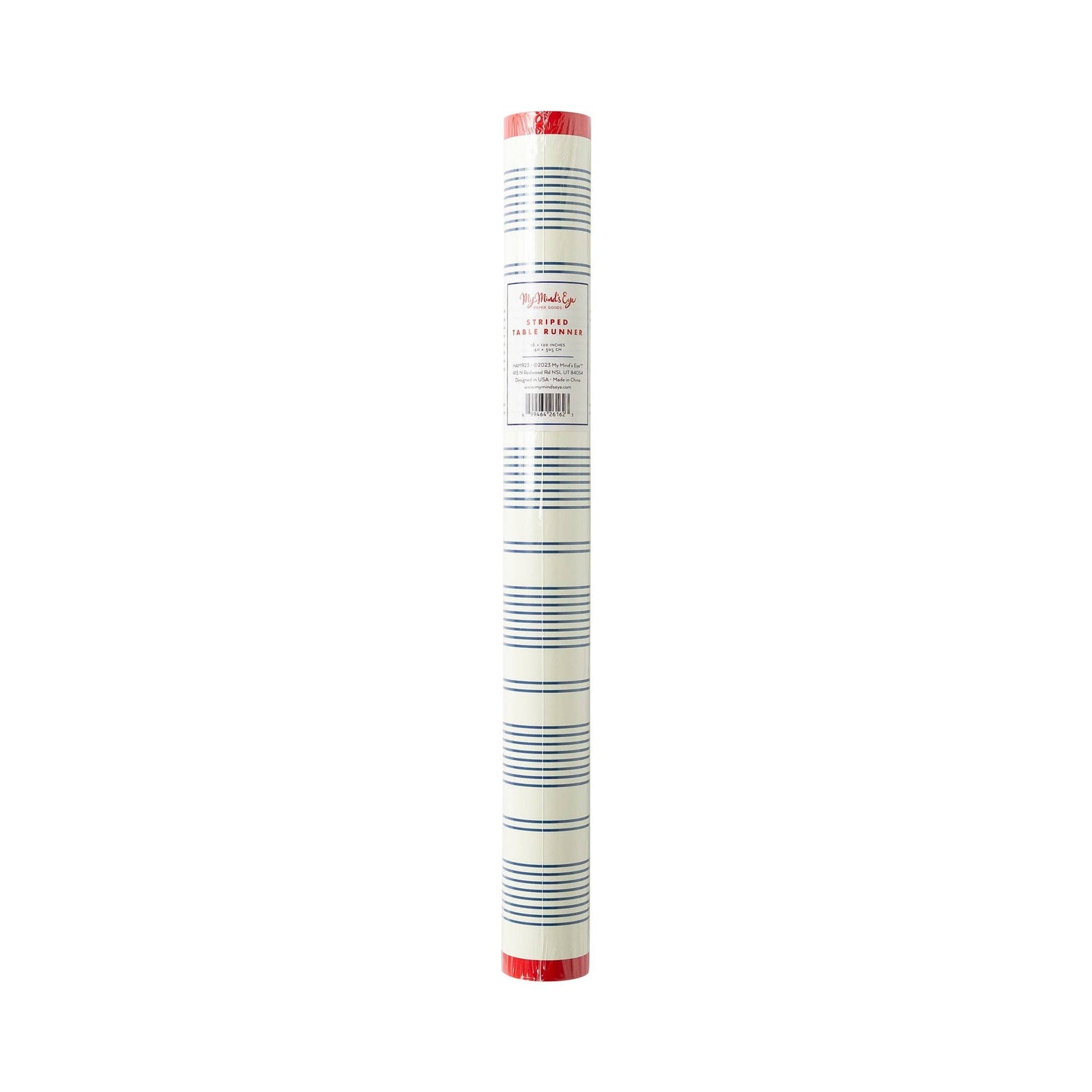 My Mind’s Eye - HAM923 - Red and Blue Striped Table Runner - Cohasset Party Supply