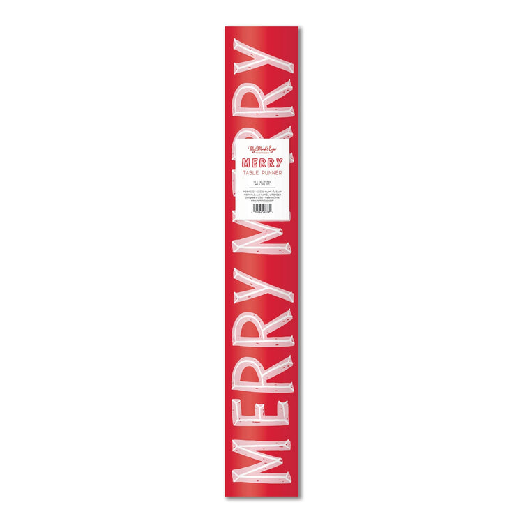 Merry Holiday Paper Table Runner