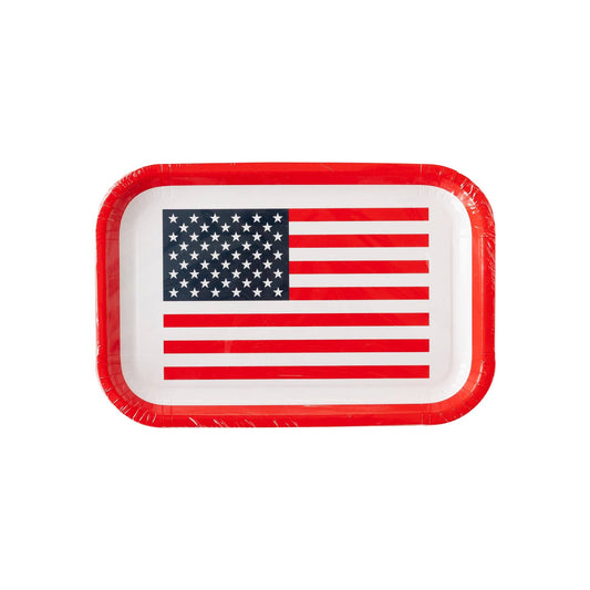 My Mind’s Eye - PLTS365A-MME - Flag Shaped Paper Plate - Cohasset Party Supply