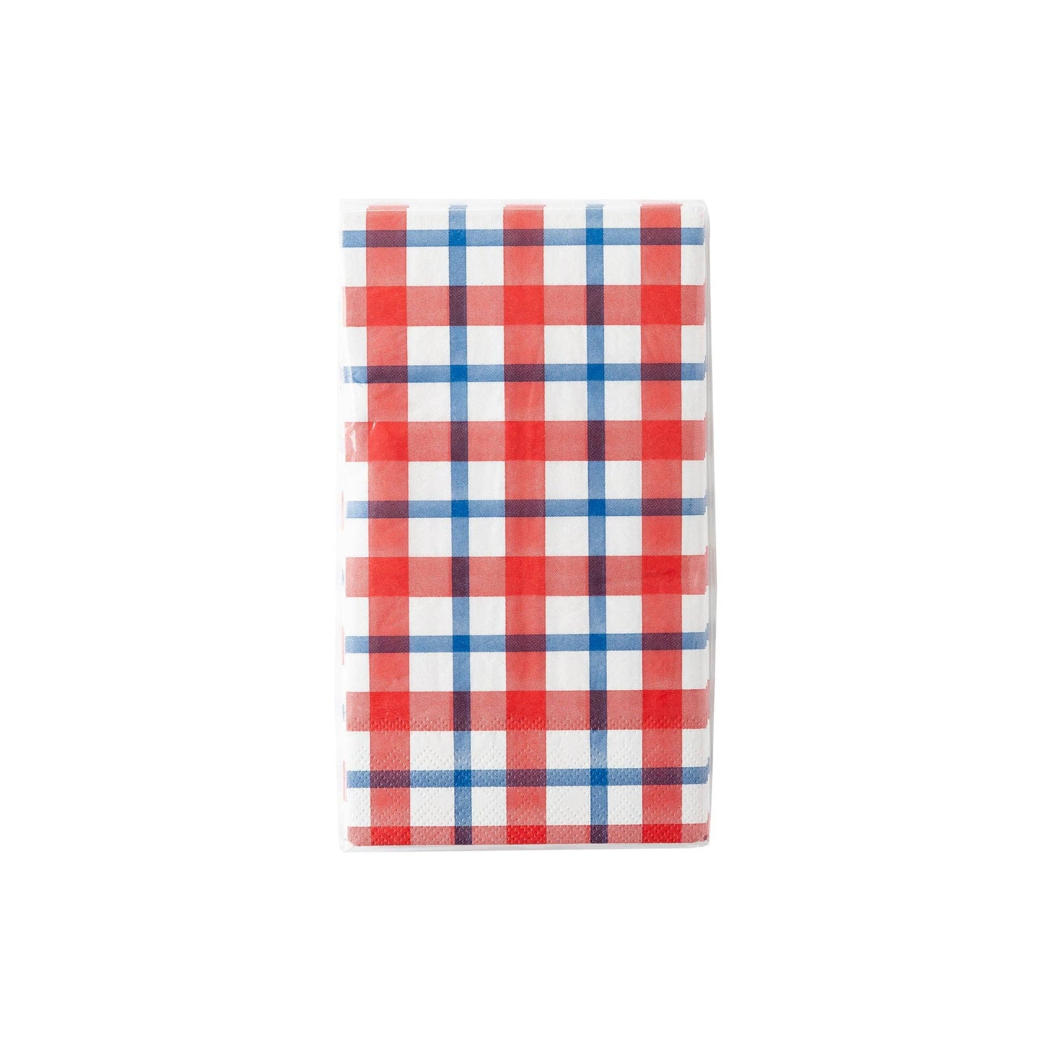 My Mind’s Eye - PLTS364B-MME - Striped Plaid Paper Guest Towel Napkin - Cohasset Party Supply
