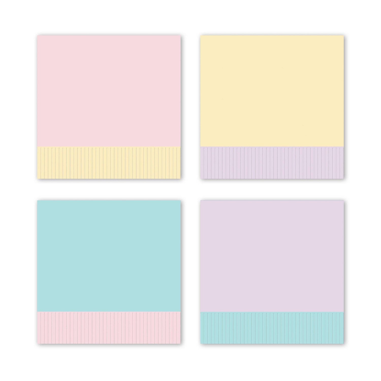 Spring Fringed Cocktail Napkins, Set of 24 Fringed Pastel Napkins in 4 Designs - Cohasset Party Supply