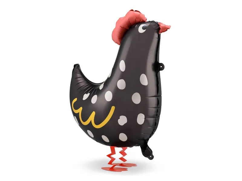 Large Standing Rooster Balloon, 17" Tall, Self-Inflate with a Straw, Cute Easter or Farm Animal Party Decor! - Cohasset Party Supply