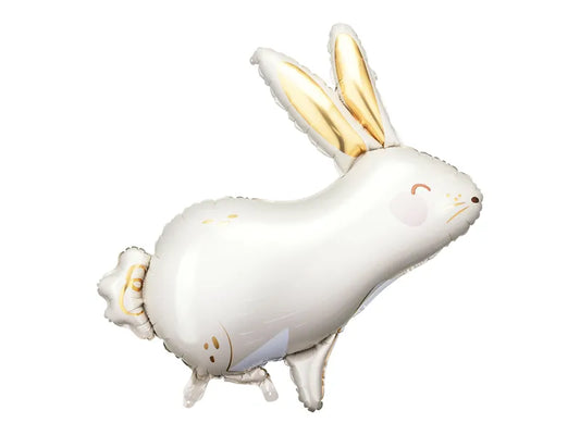 Large Easter Bunny Balloon, 28" Long, Inflate with Helium or Self-Inflate with a Straw - Cohasset Party Supply