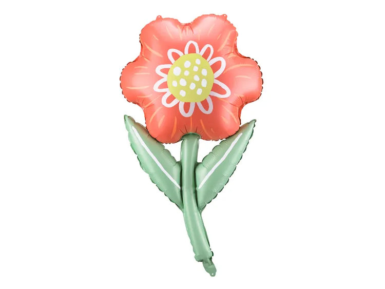 Large Flower Balloon, 30" Tall, Inflate with Helium or Self-Inflate with a Straw, Fun Floral Decor! - Cohasset Party Supply
