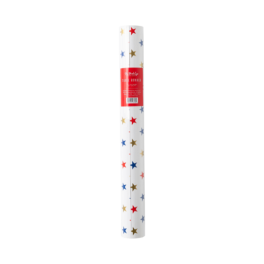 My Mind’s Eye - PLTBR61 - Small Multi Stars Paper Table Runner - Cohasset Party Supply
