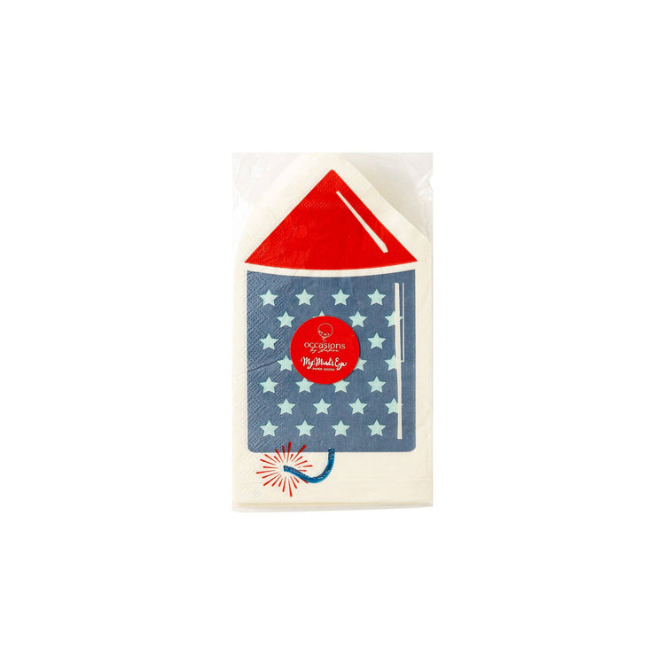 My Mind’s Eye - SSP931 - Occasions by Shakira - Rocket Shaped Dinner Napkin - Cohasset Party Supply