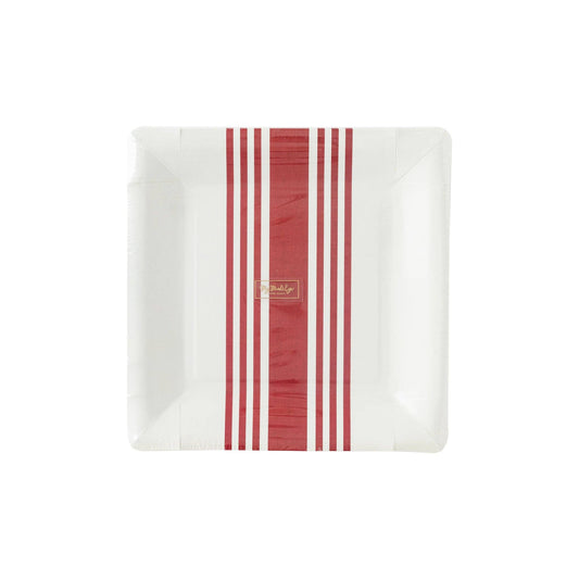 My Mind’s Eye - HAM943 - Red Striped Plates - Cohasset Party Supply